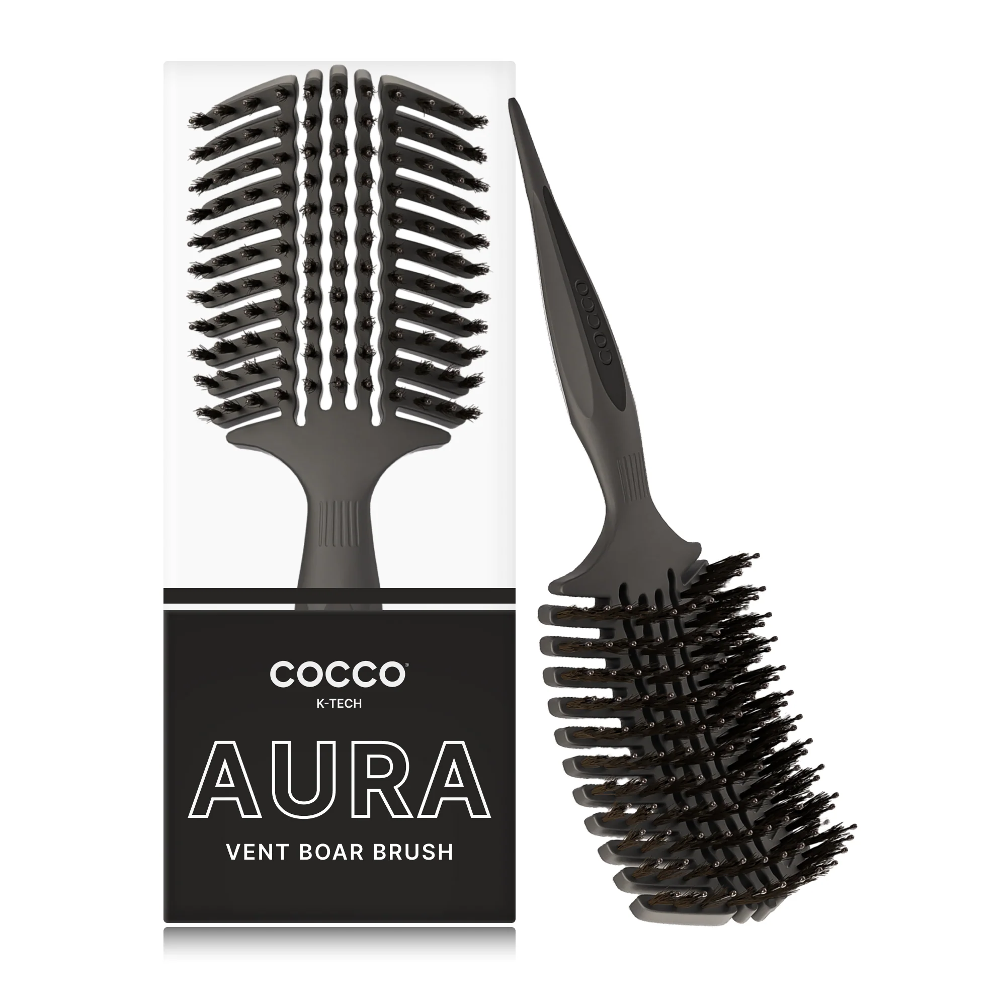 COCCO® Aura Vent Boar Brush (Black) - Image 3