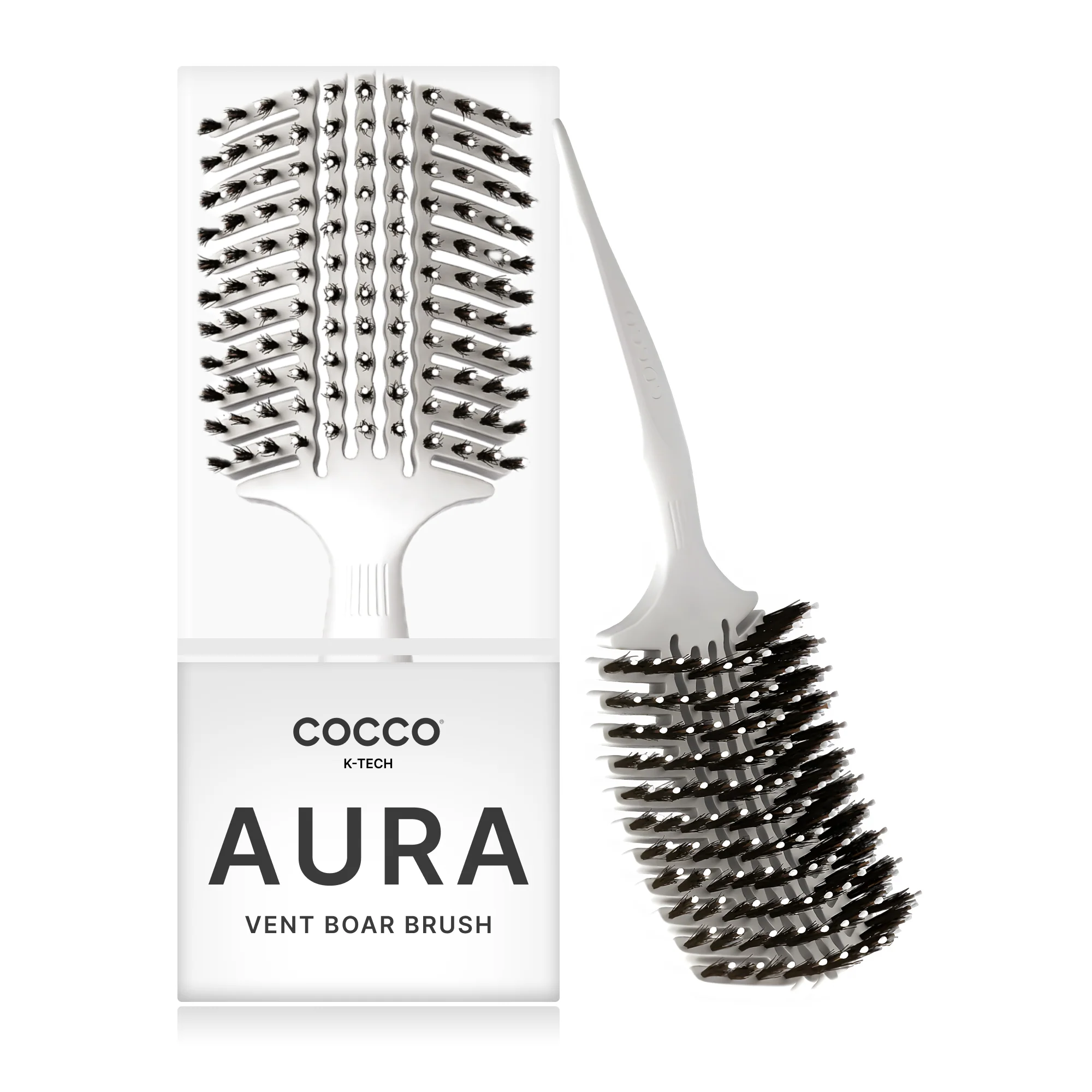 COCCO® Aura Vent Boar Brush (White) - Image 3