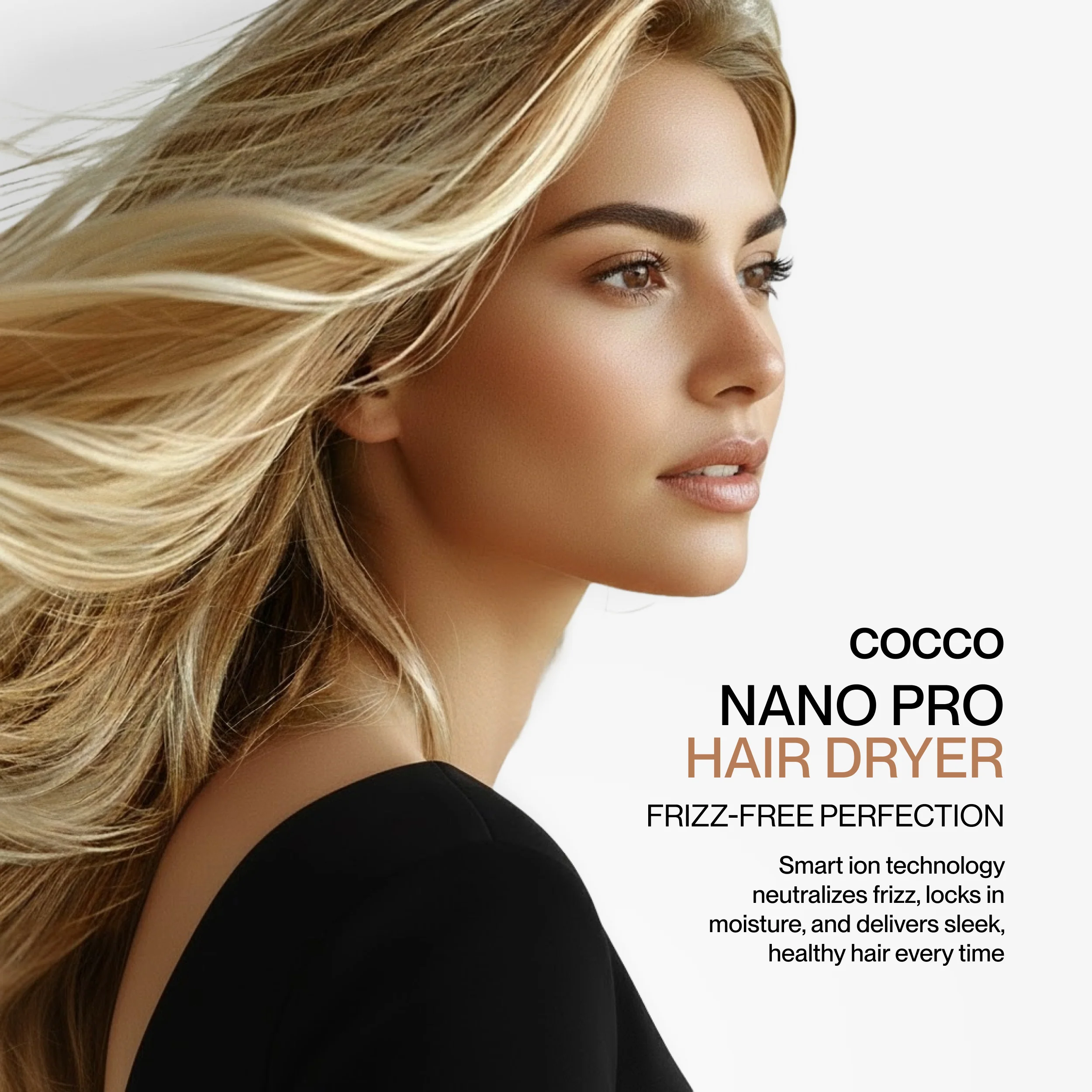 COCCO® GNS 1″ Flat Iron V3 with COCCO® Nano Pro Hair Dryer Bundle - Image 6