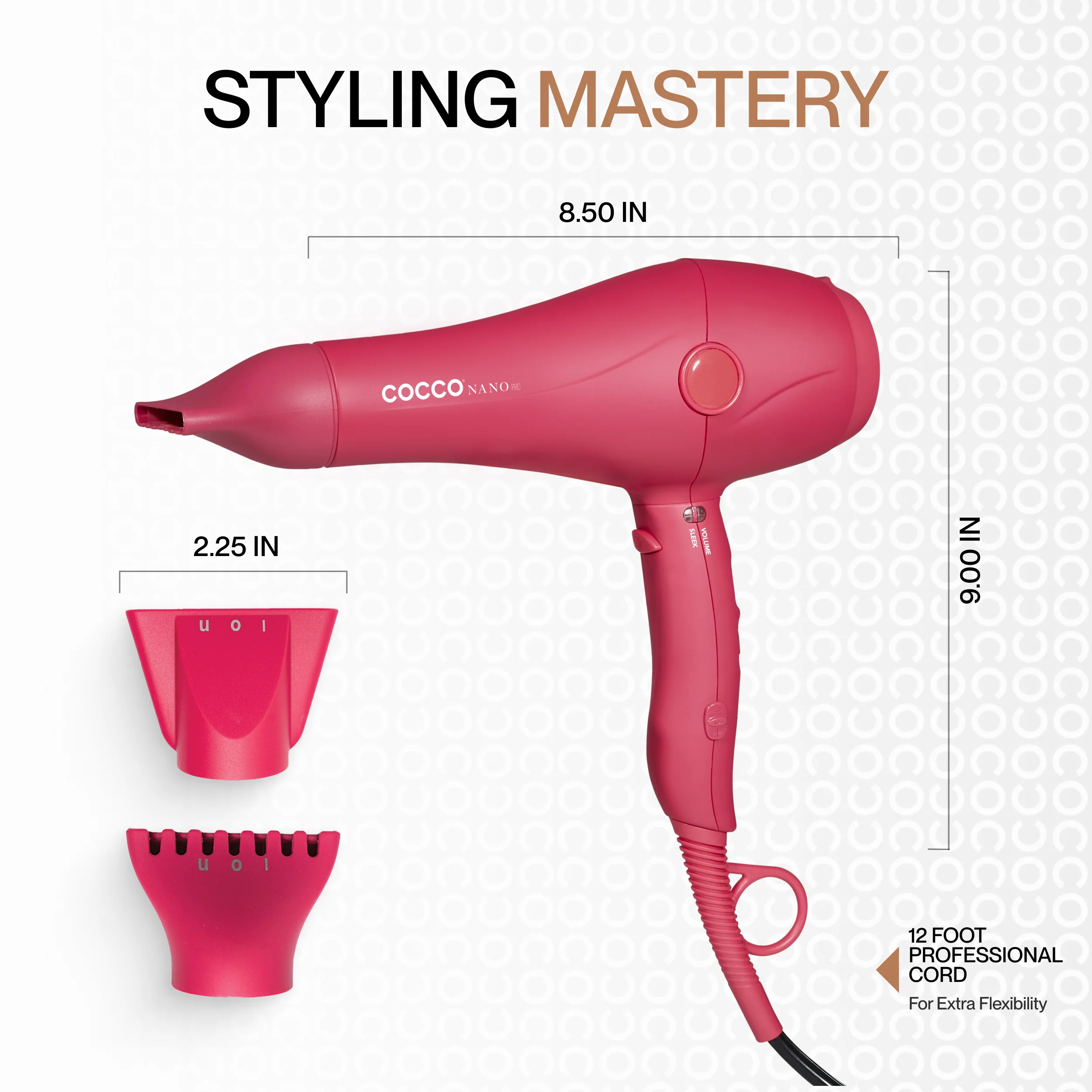 COCCO® Nano Pro Hair Dryer (Pink) - Image 5