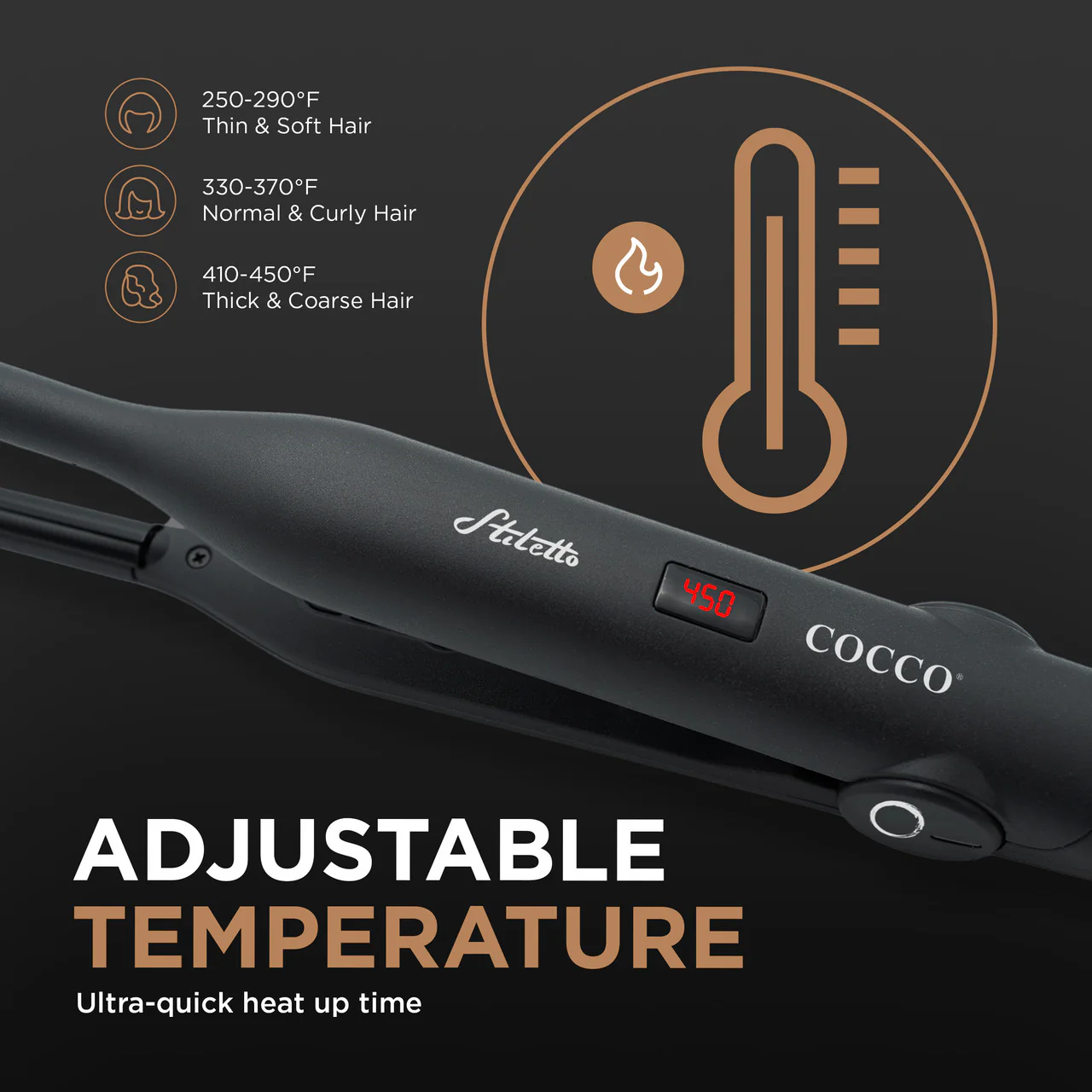 COCCO® Stiletto 3/10" Domed Flat Iron - Image 6