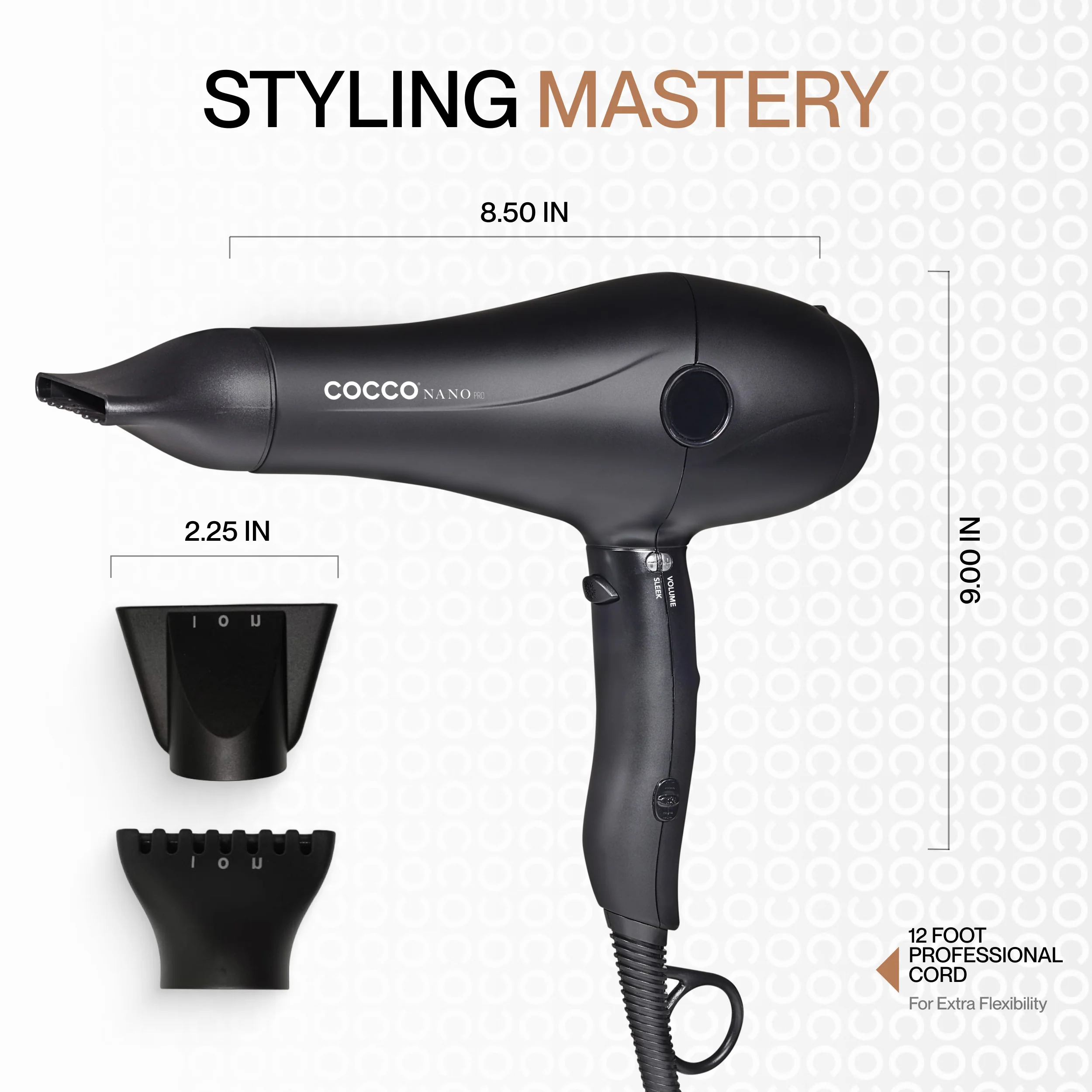 COCCO® Nano Pro Hair Dryer (Black) - Image 4